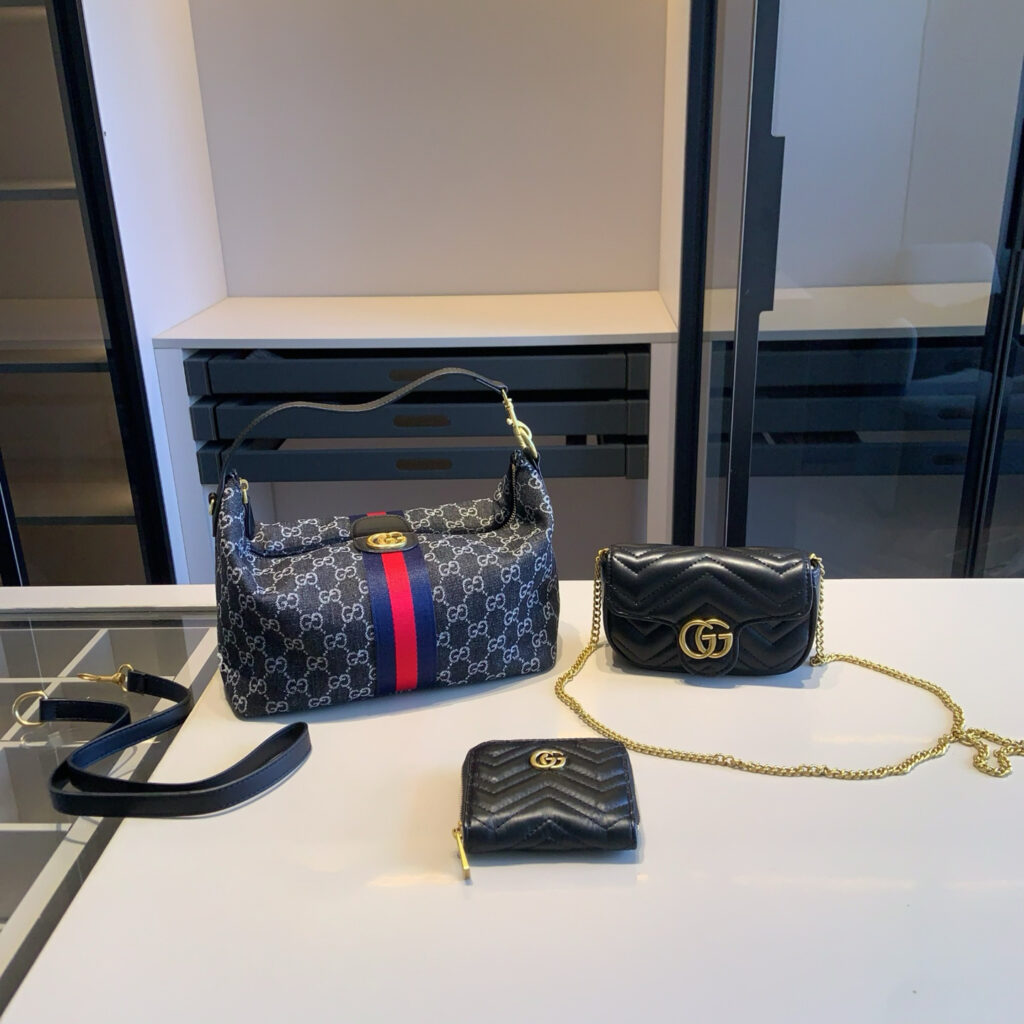 【定番シェリーライン】グッチ オフィディアボストン + マーモントチェーンバッグ + 短財布 3 点セット
