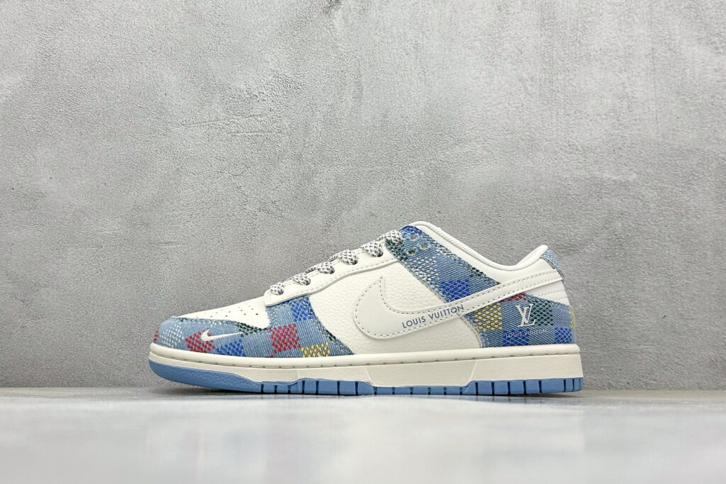 ルイ・ヴィトン × ナイキ Dunk Low コラボカスタム レトロテイスト コーデ万能トレンドスニーカー「LV Nike」
