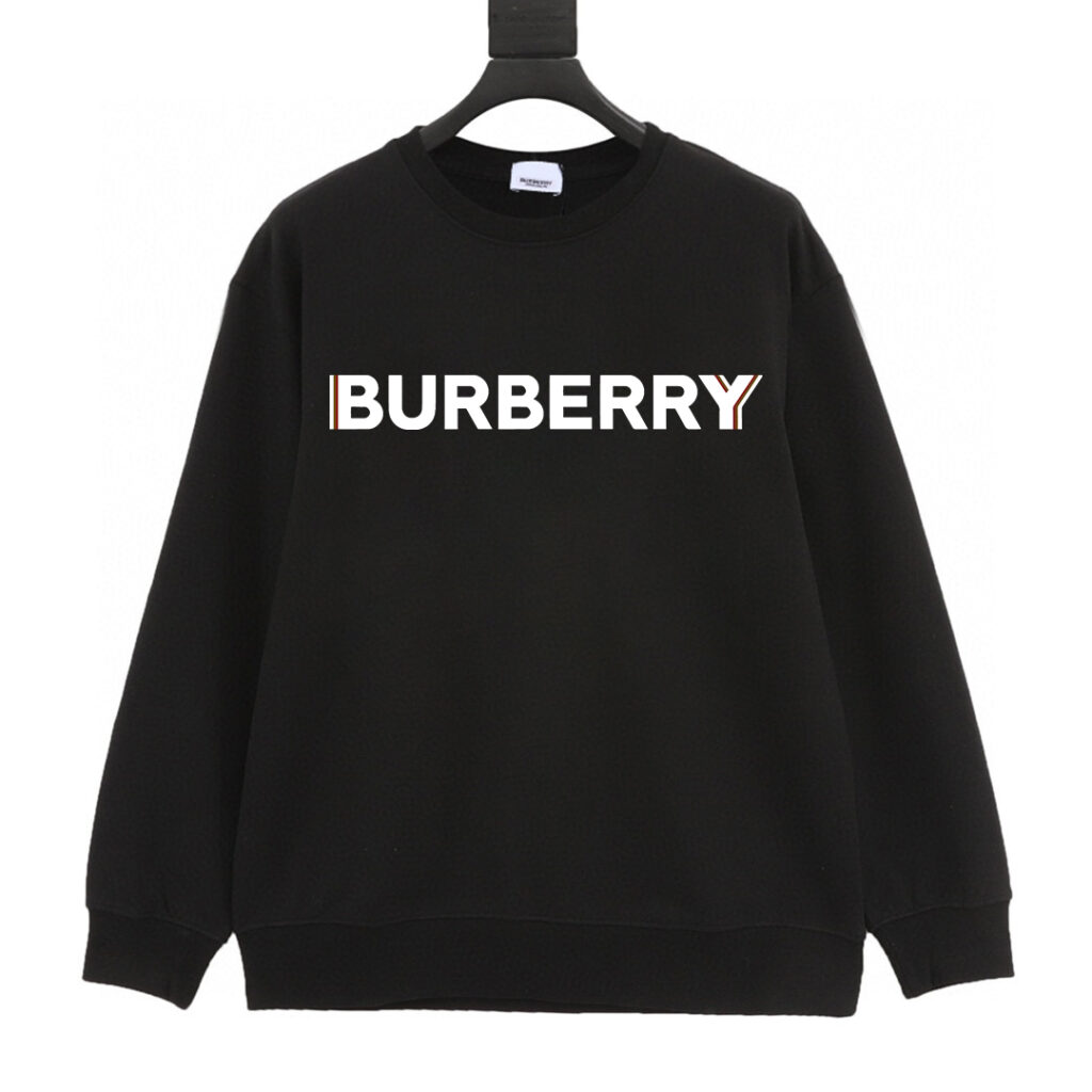 バーバリー「Burberry」 2024SS ヘビーウェイト ロゴプリント クルーネックスウェットシャツ