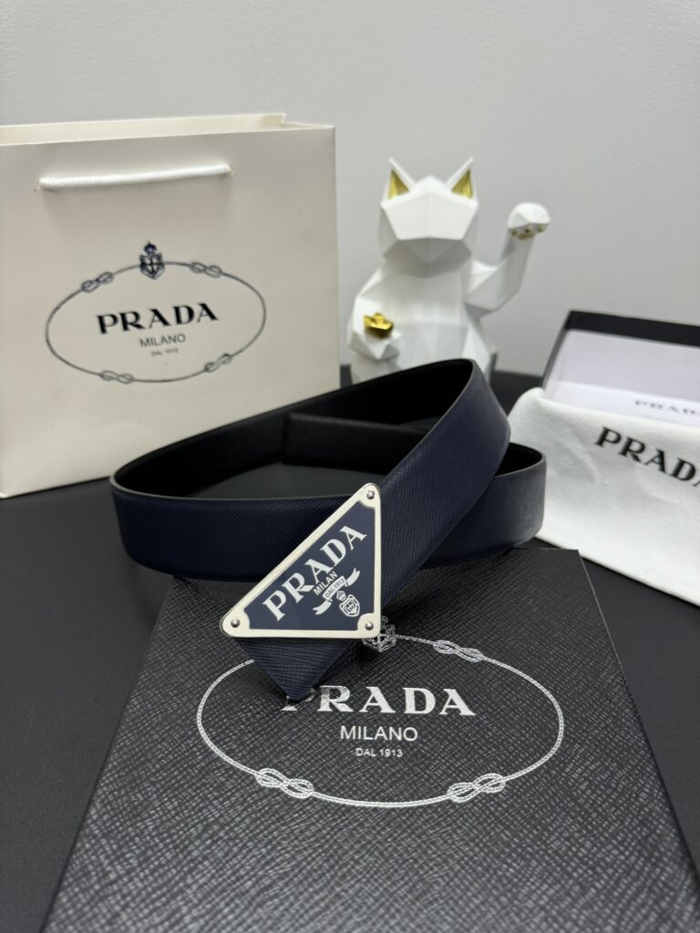 【高級品倉庫到着】Prada イタリアンビジネスベルト「全長約 100cm」