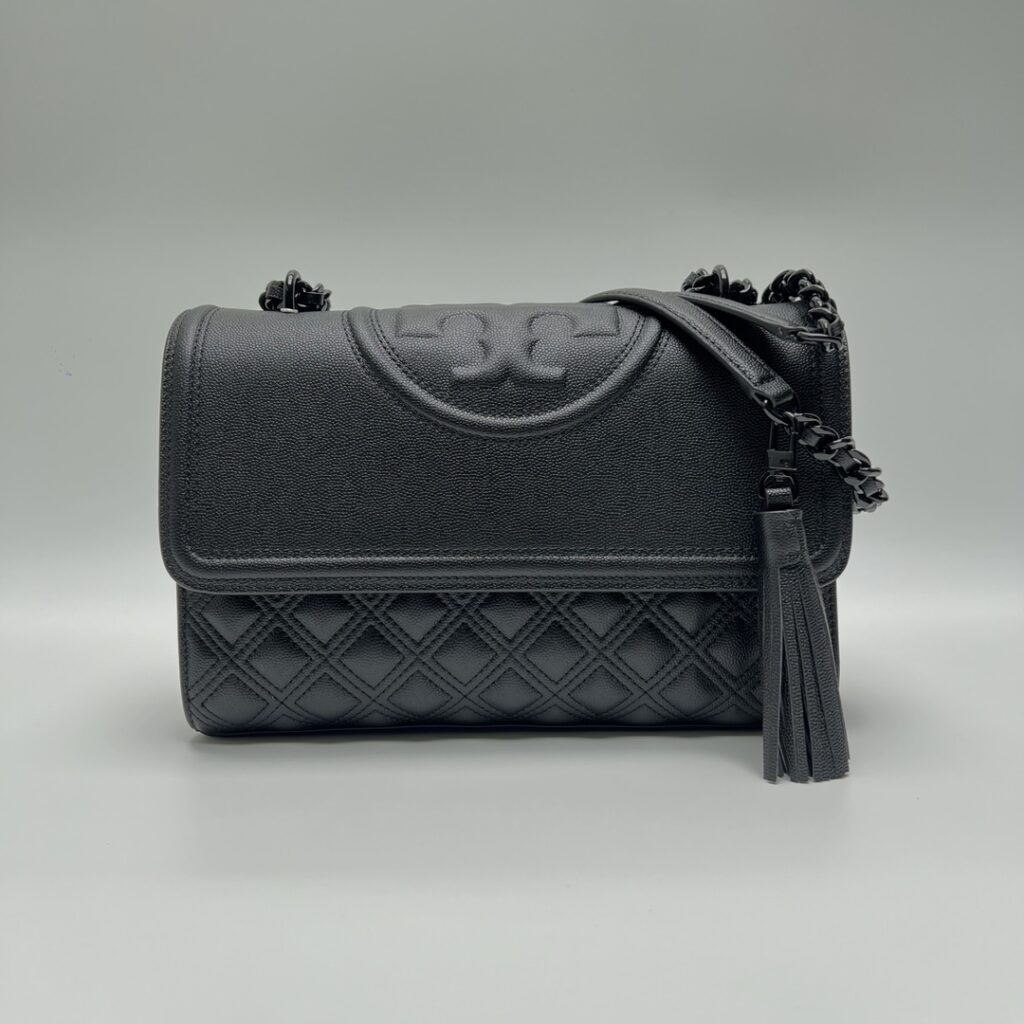 トリー バーチ「Tory Burch」Flemingキャビア牛革菱格チェーンバッグ
