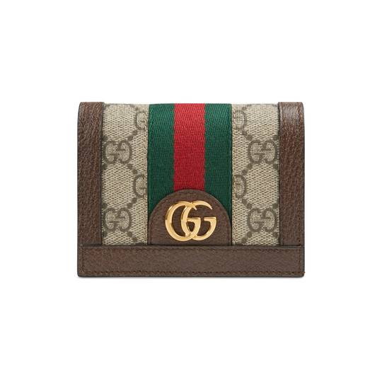 グッチ「Gucci」 オフィディア〕GG カードケース「コイン&紙幣入れ付き」