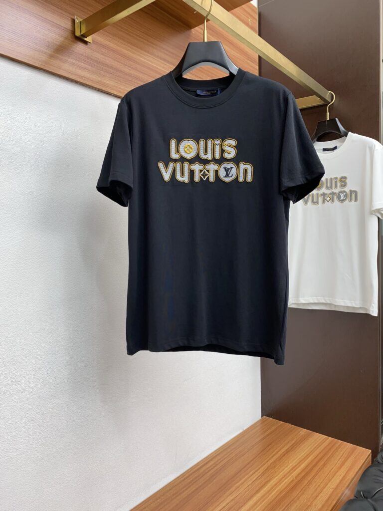 ルイ・ヴィトン Louis Vuitton SS25 新工艺モノグラム コットン オーバーサイズ クルーネックTシャツ(メンズ)
