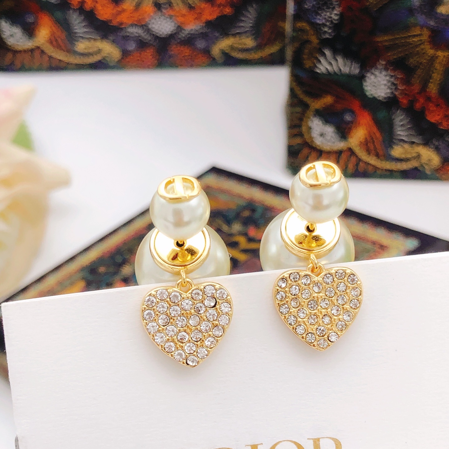ディオールMy ABCDior Tribales ハートピアス｜前後で見せるハートモチーフ