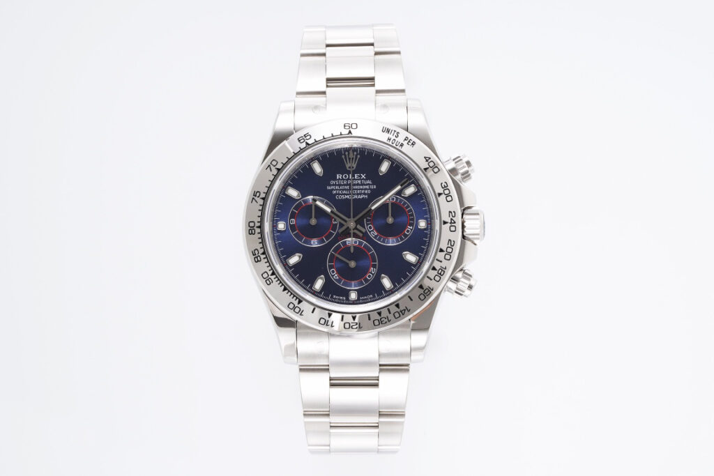 ロレックス「Rolex」 コスモグラフ デイトナ ホワイトゴールド&ブルーダイヤル メンズウォッチ40mm
