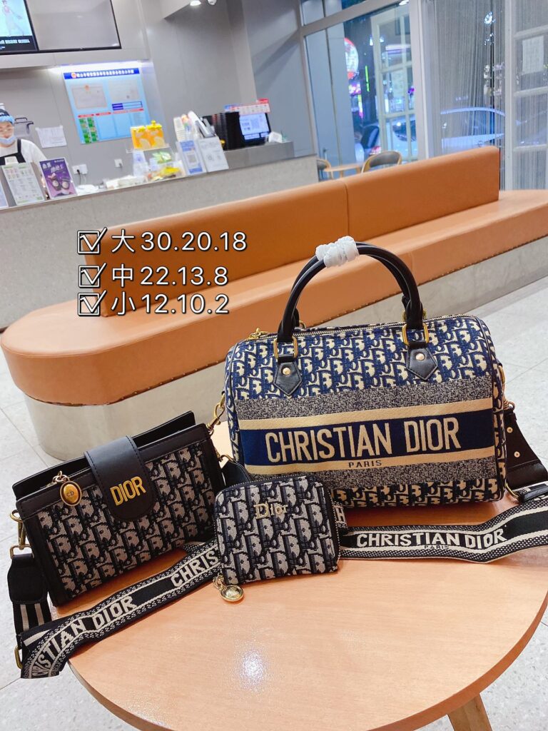 「ディオール」DIOR オブリーク ボストンバッグ＋ショルダーバッグ＋ポーチ 3 点セット 限定セール 大人気販売中