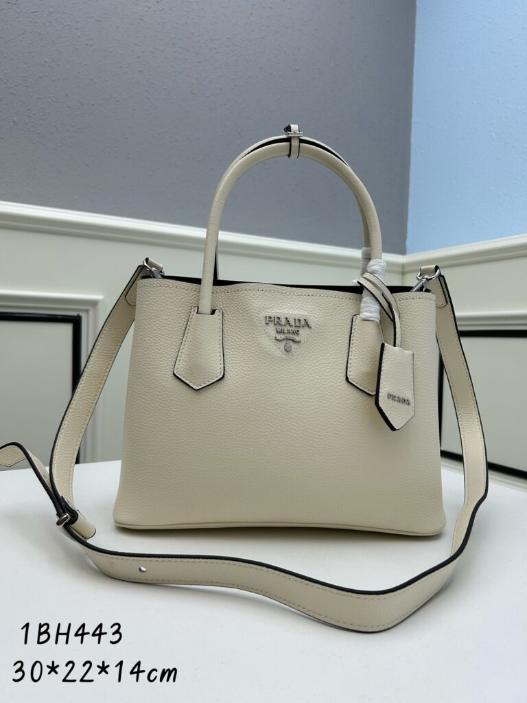 プラダ「Prada」ダブルバッグ ラージトート 1BH443 レザーバッグ
