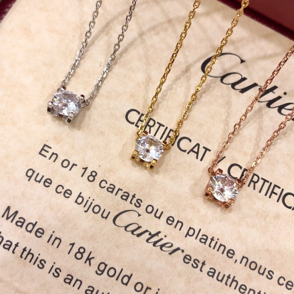 カルティエ「Cartier」ラブ シングルダイヤモンド ホーン ネックレス42CM
