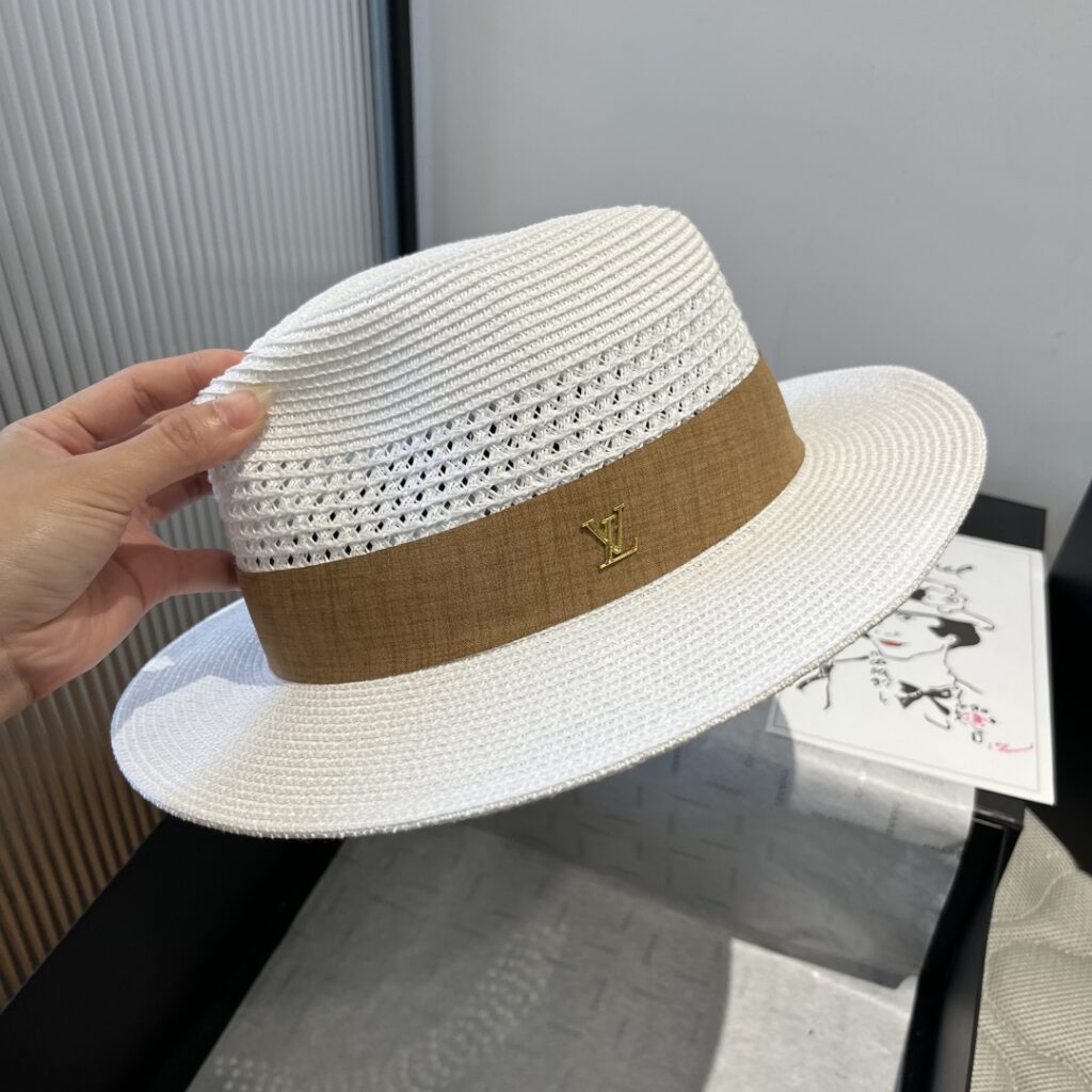 ルイ・ヴィトン 夏新作 麦わら帽子 日差し対策 ファッション万能アイテム [頭囲 57cm]