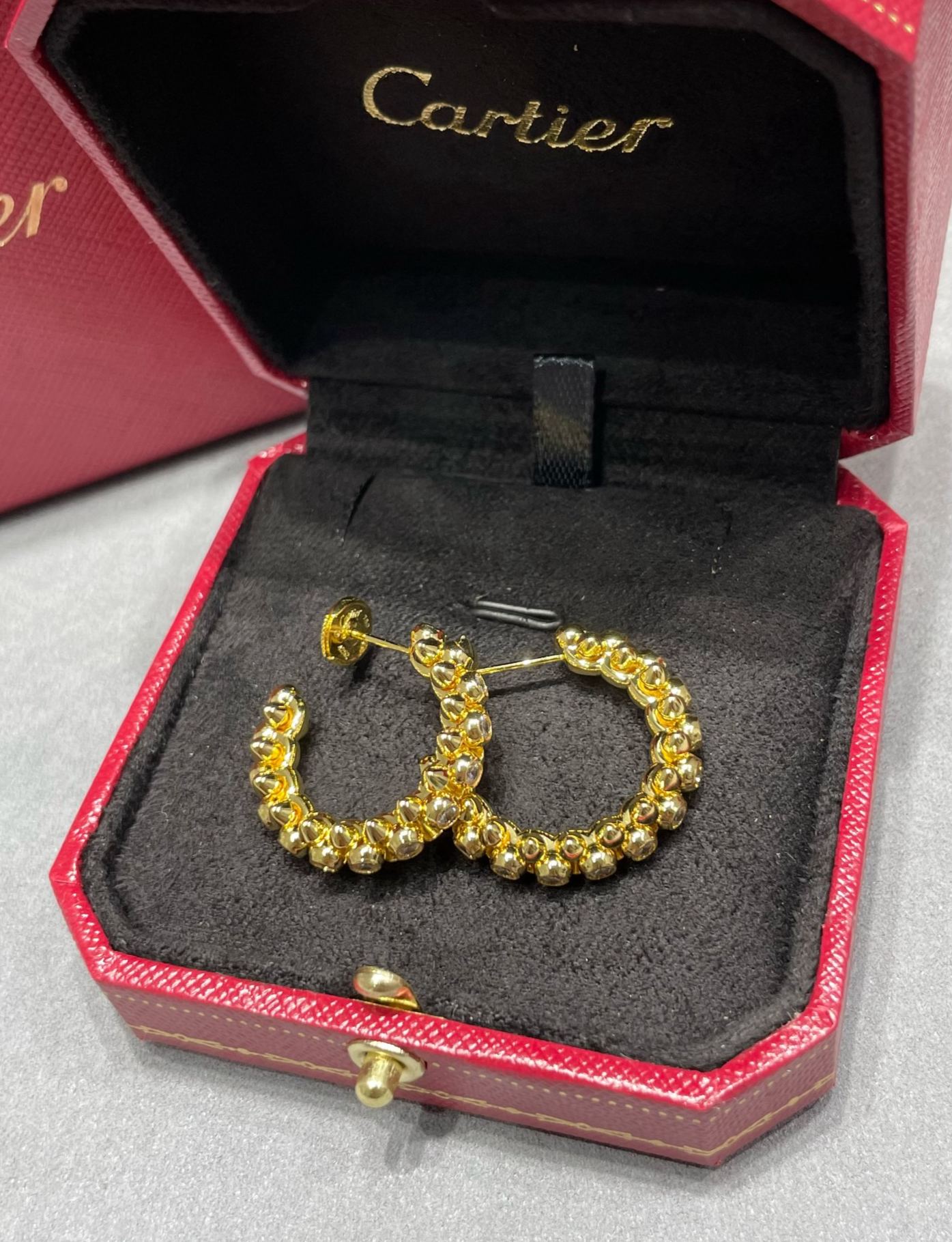 カルティエ「Cartier」CNC ダイヤモンド バレットイヤリング
