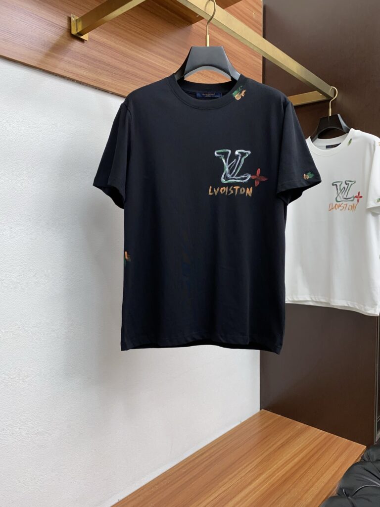 ルイ・ヴィトン Louis Vuitton SS25 新工艺モノグラム コットン オーバーサイズ クルーネックTシャツ(メンズ)