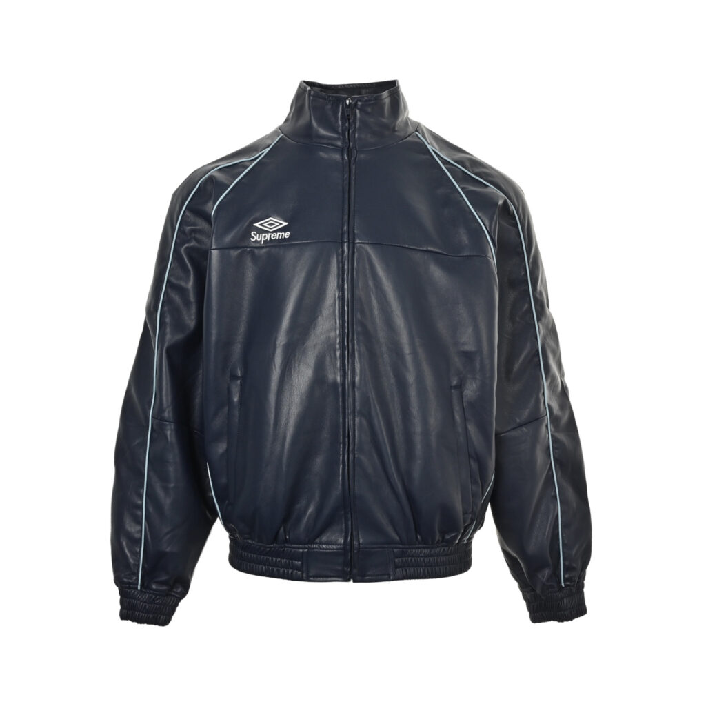 シュプリーム「Supreme x Umbro」コラボレーション レザージャケット
