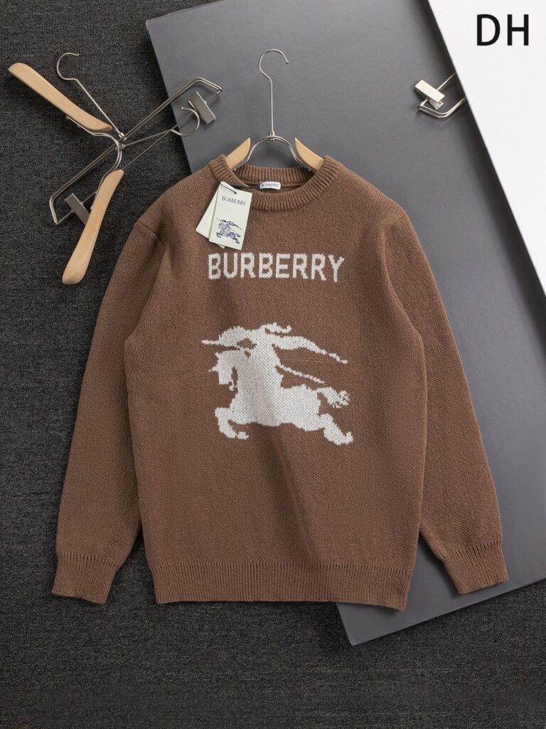 バーバリー「Burberry」25SS キルティッド カシミアブレンド ニットセーター