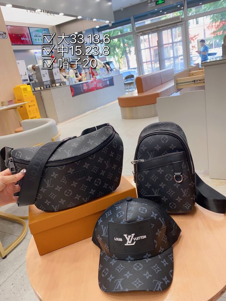 「ルイ・ヴィトン」Louis Vuitton ボディバッグ＋ミニショルダーバッグ＋キャップ 3 点セット 限定セール 大人気販売中