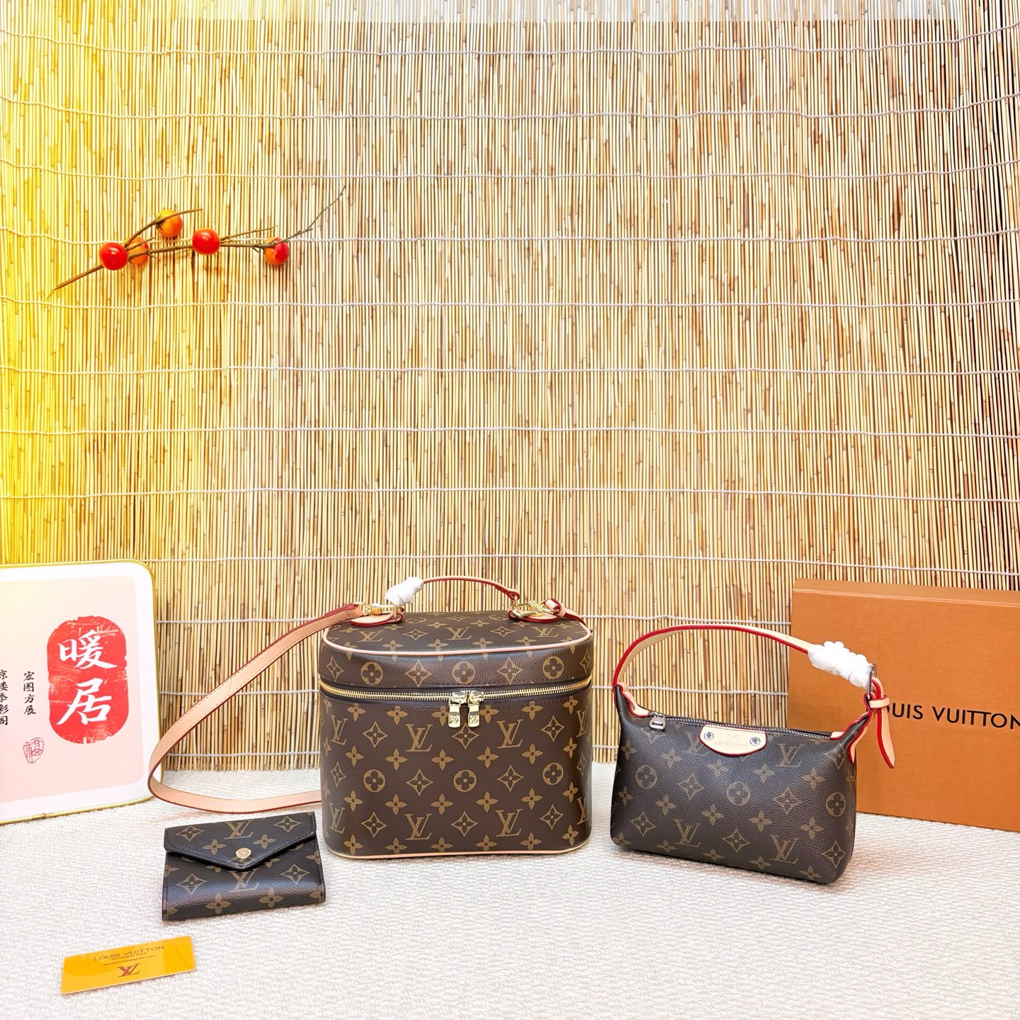 ルイ・ヴィトン 3 点セット LV ハンドバッグ+ランチバッグ セット