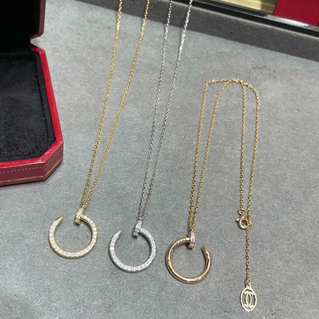 カルティエ「Cartier」ジュストゥンクルー フルダイヤモンド ネックレス39-41cm