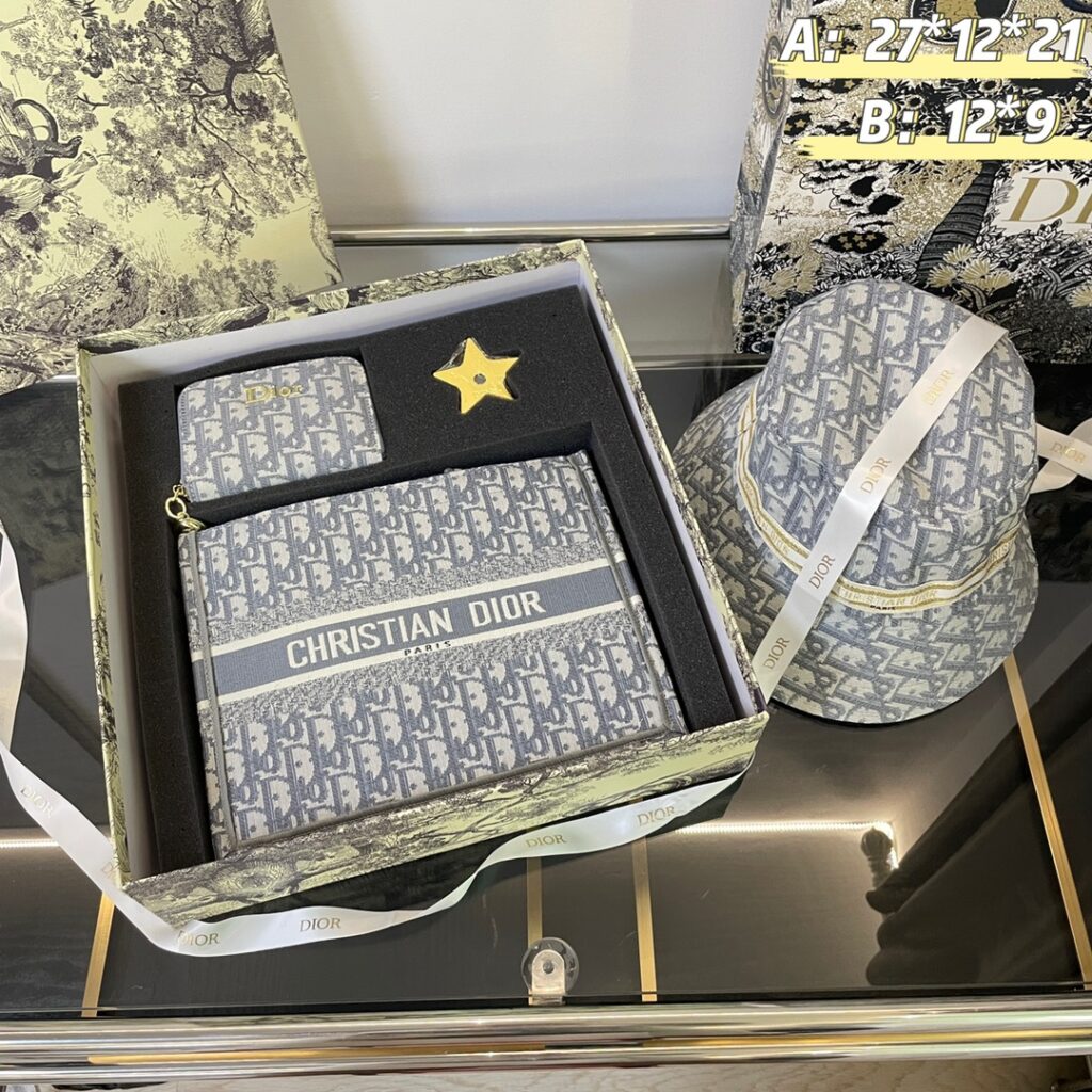 「クリスチャン・ディオール」Christian Dior トートバッグ＋財布＋ハット ギフトセット 限定セール 大人気販売中