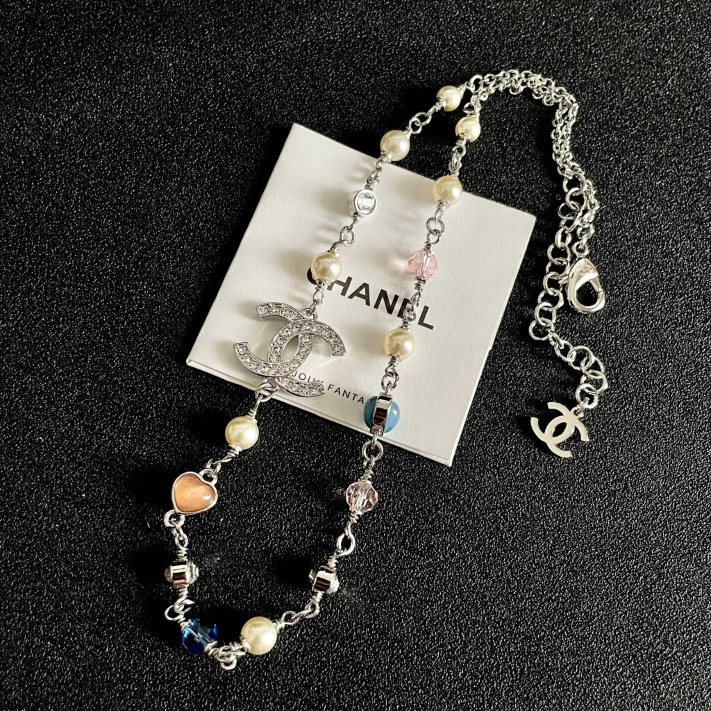 シャネル「Chanel」ハート＆ダブルCネックレス