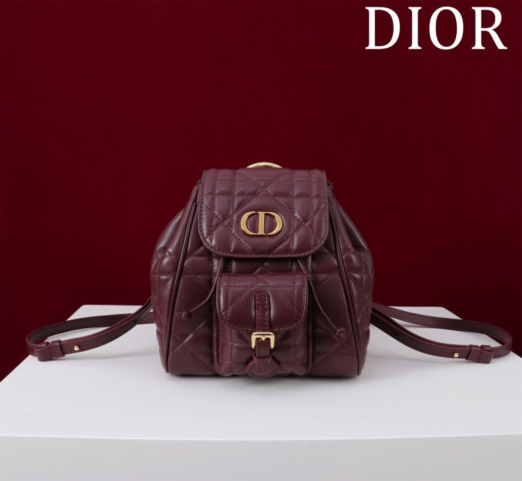 ディオール「Dior」カロ バックパック スモール ラージキャンバスキルト