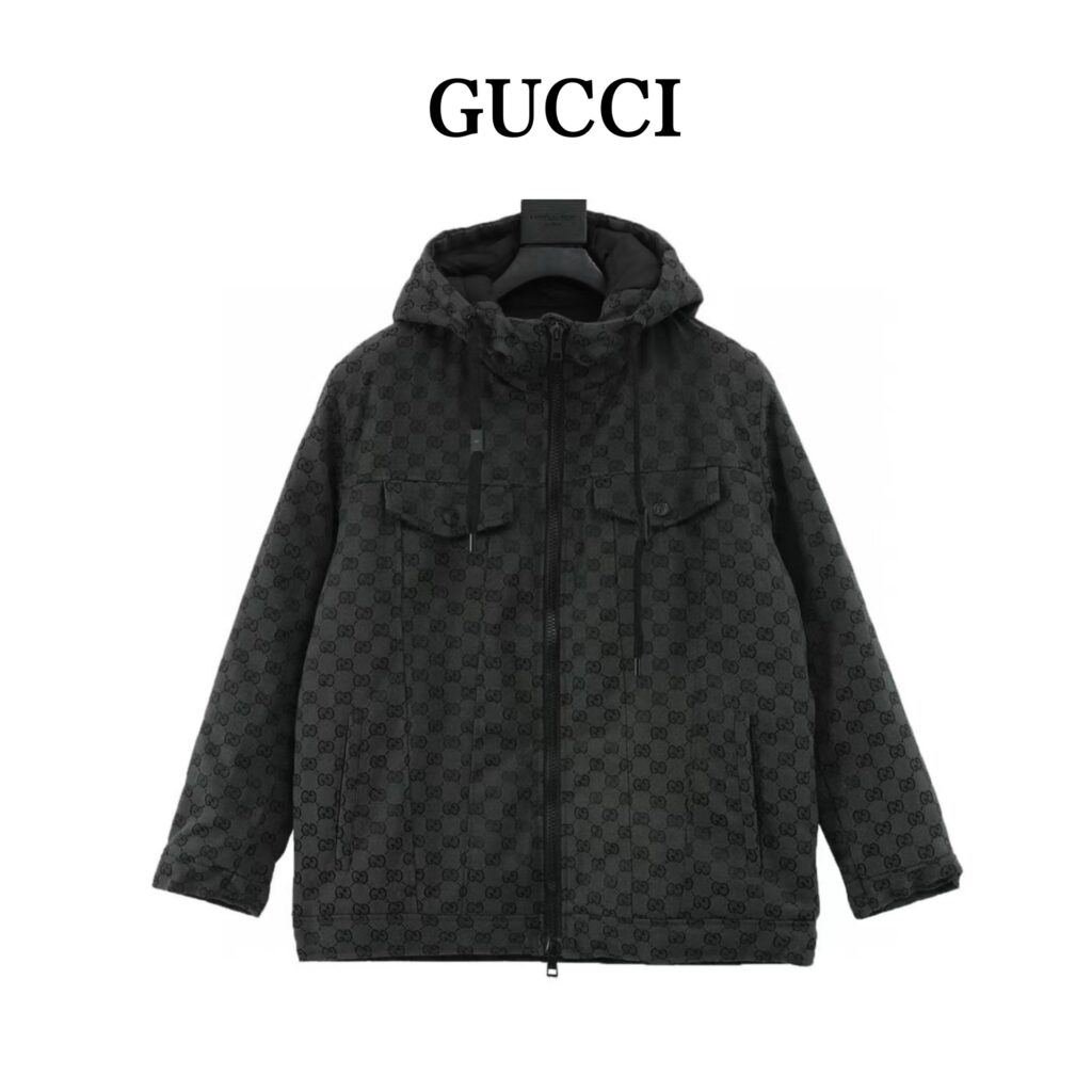 グッチ「Gucci」秋冬フード付きダウンジャケット