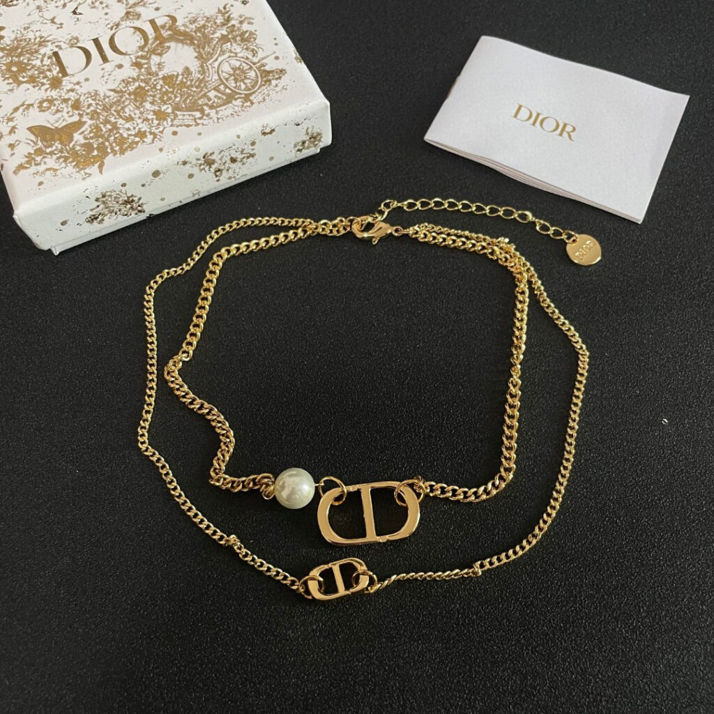 ディオール「Dior」VINTAGE CD アルファベットネックレス42CM