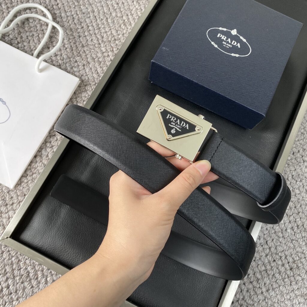 【高級品倉庫到着】Prada イタリアンビジネスベルト「全長約 100cm」