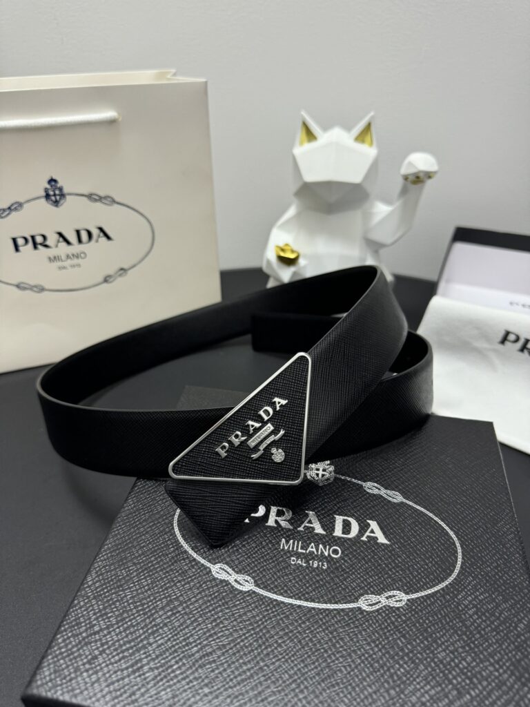 【高級品倉庫到着】Prada イタリアンビジネスベルト「全長約 100cm」