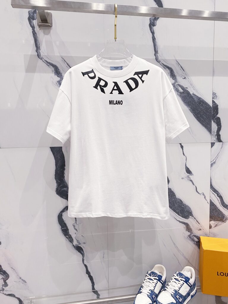 プラダ Prada 260g クラシックロゴ クルーネックTシャツ