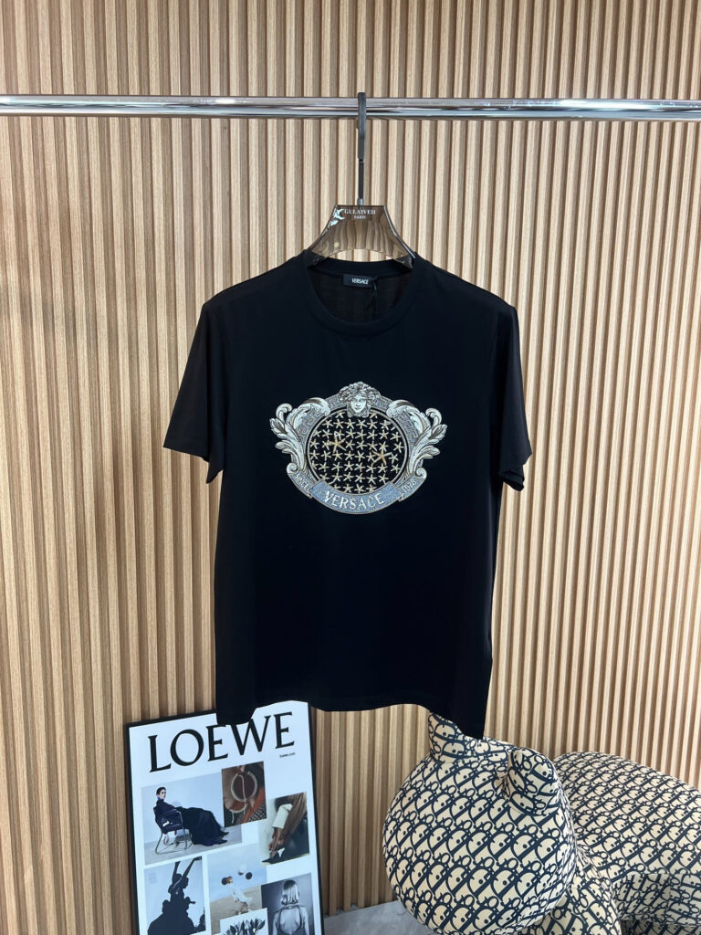 ヴェルサーチ Versace プレミアム刺繍Tシャツ