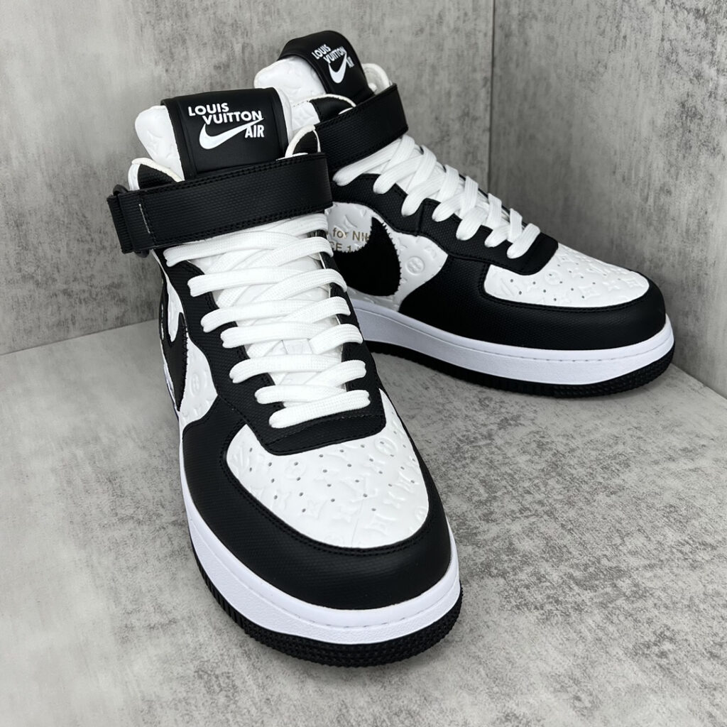 ルイ・ヴィトン × ナイキ Air Force 1 Mid コラボ限定 ミッドカットトレンドスニーカー「LV Nike」