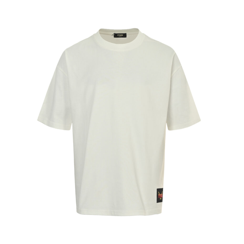 フェンディ Fendi ヘムタグ エンブロイダリー ショートスリーブTシャツ