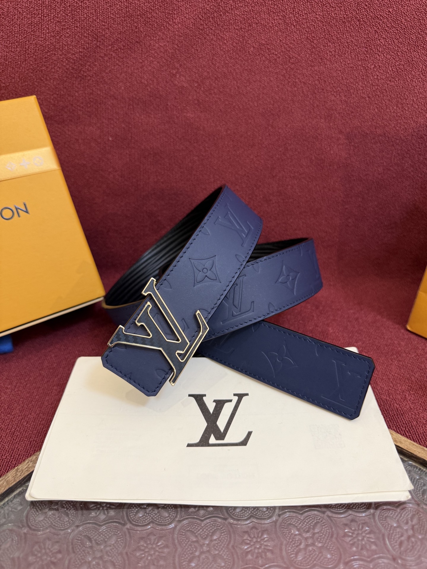 【日本未入荷】ルイヴィトン LV Dimension 両面使いベルト 40mm(全長約 100cm)