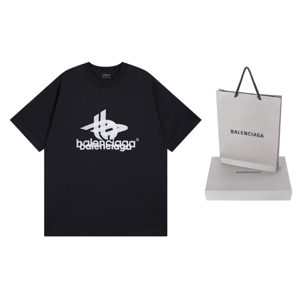 バレンシアガ Balenciaga 2024ファントムダブルロゴプリントTシャツ