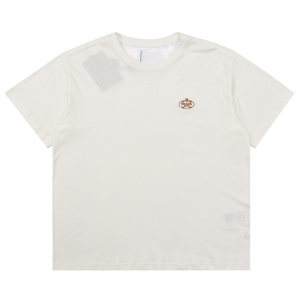 プラダ Prada エンブロイダリーロゴ クルーネックTシャツ