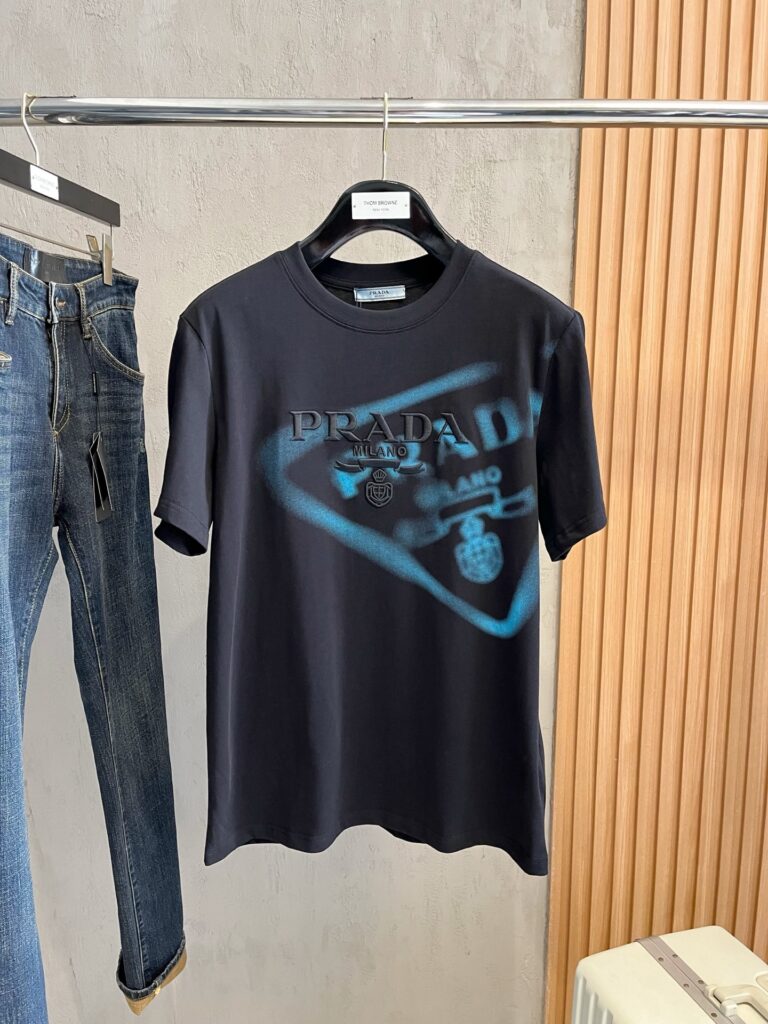 プラダ Prada 25SS スプリング/サマーコレクション ショートスリーブ クルーネックTシャツ