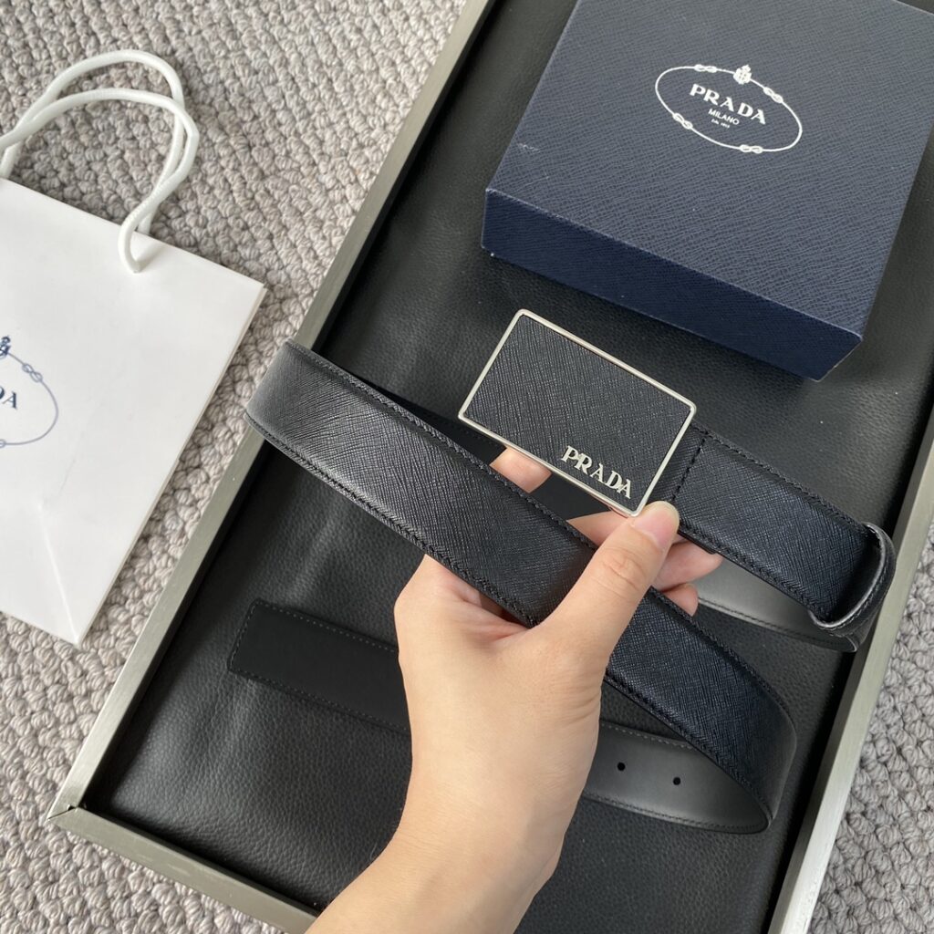 【高級品倉庫到着】Prada イタリアンビジネスベルト「全長約 100cm」
