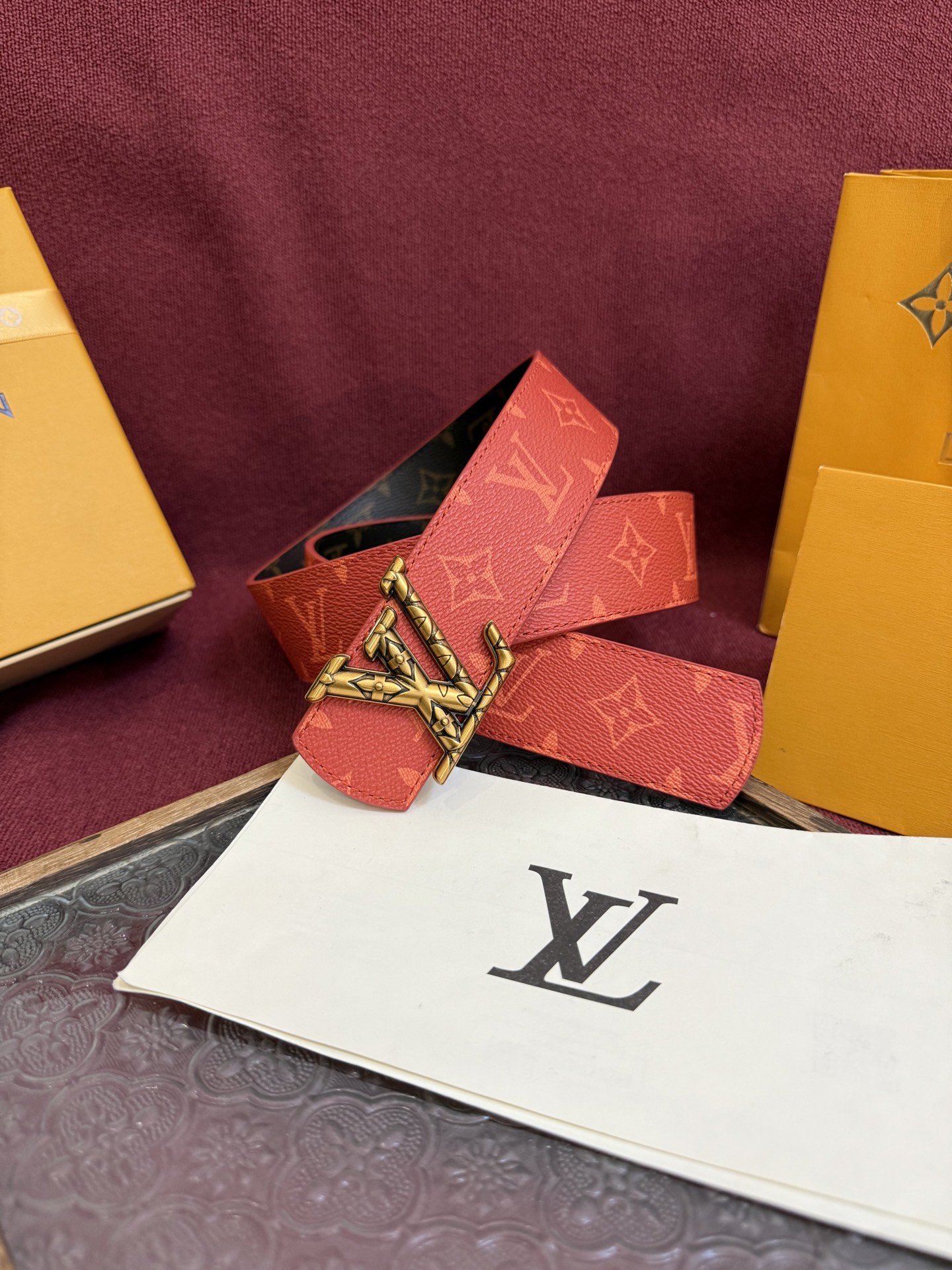 【日本未入荷】ルイヴィトン LV Dimension 両面使いベルト 40mm(全長約 100cm)