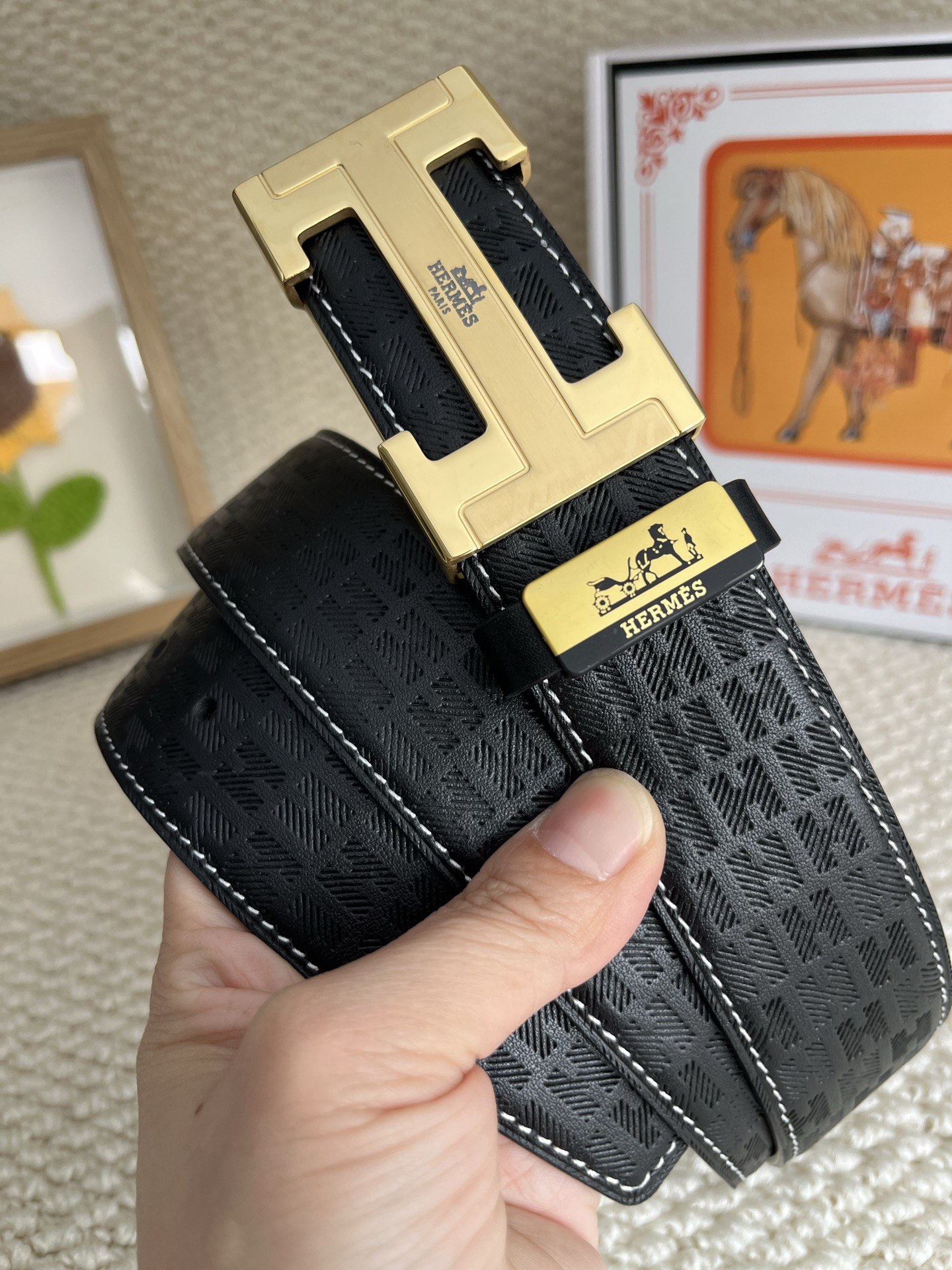 【限定入荷】Hermès フレンチ紳士ベルト「全長約 100cm」