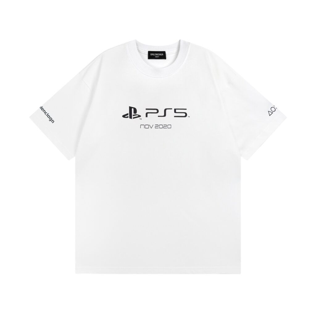 バレンシアガ Balenciaga × AYSTATION コラボレーション ジオメトリックプリントTシャツ