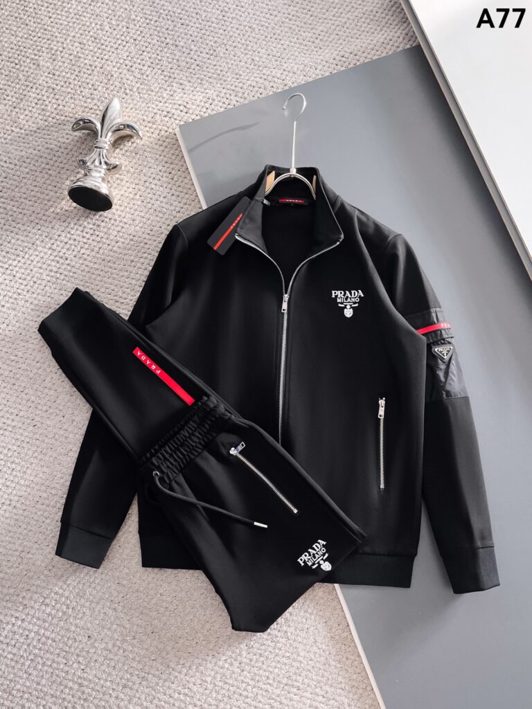 プラダ「Prada」春秋 メンズ カジュアルスポーツセット