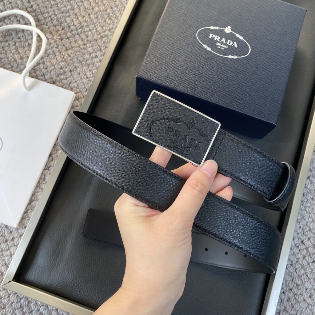 【高級品倉庫到着】Prada イタリアンビジネスベルト「全長約 100cm」