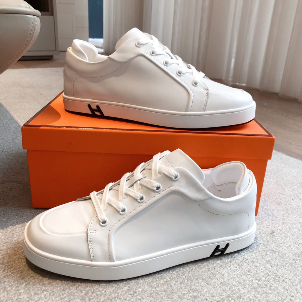エルメス［Hermès］メンズ バイカラー スポーツシューズ