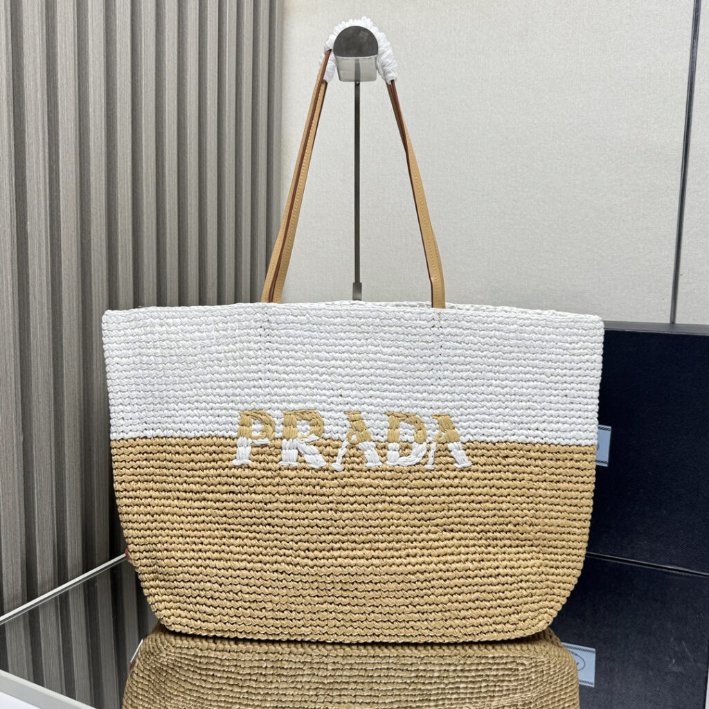 プラダ「Prada」 ラフィアファイバー トートバッグ トートバッグ