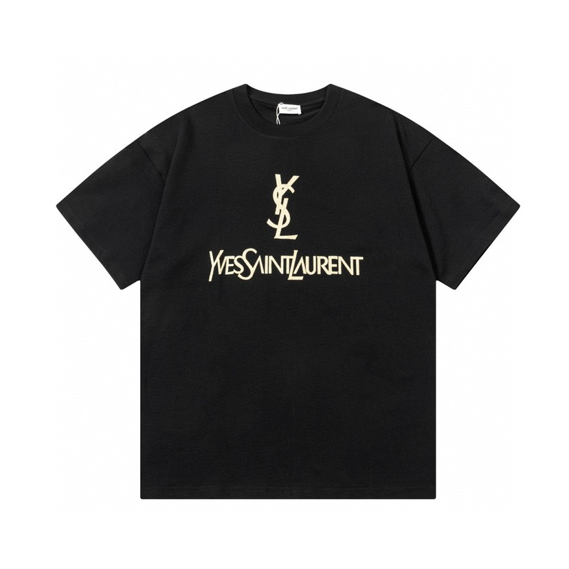 サンローラン Saint Laurent ヴィンテージインスパイアード ゴールドプリントTシャツ