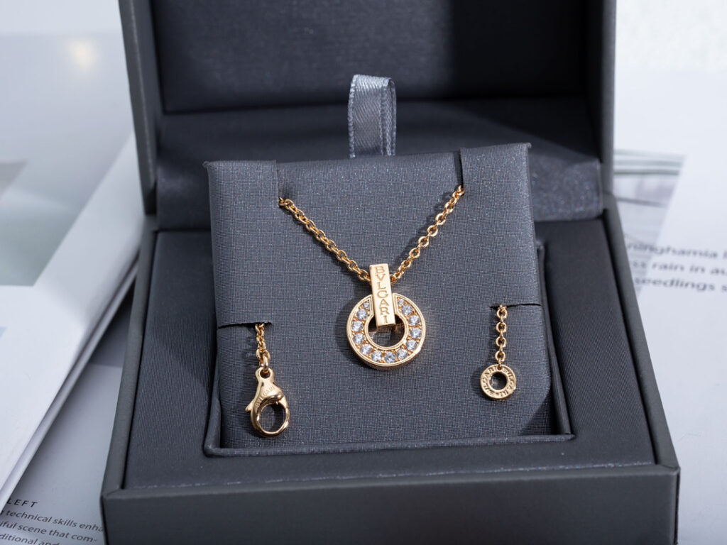 ブルガリ「Bvlgari」サークルコインネックレス38-45cm