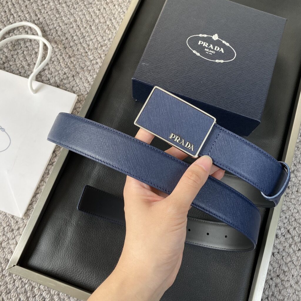 【高級品倉庫到着】Prada イタリアンビジネスベルト「全長約 100cm」