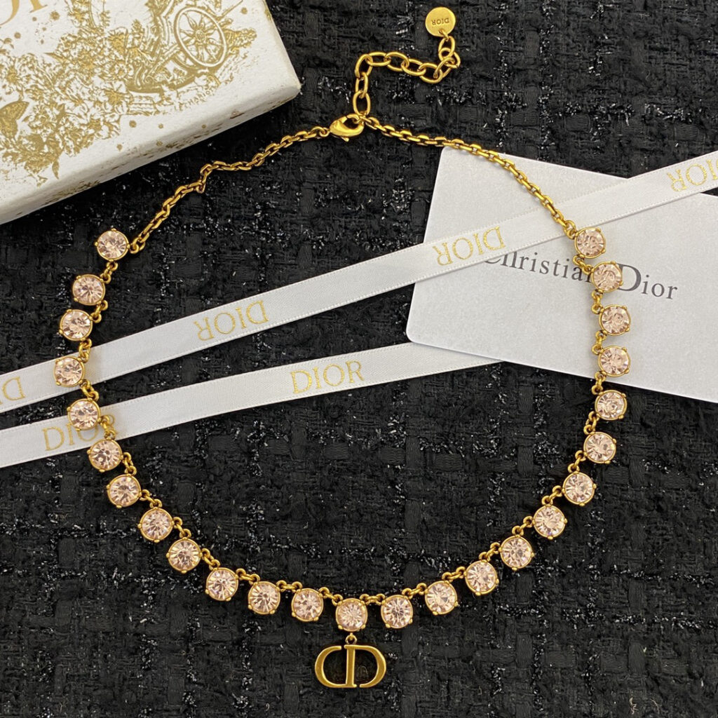 ディオール「Dior」ROSE DIOR PRÉ CATELAN ピンクダイヤモンドネックレス42CM