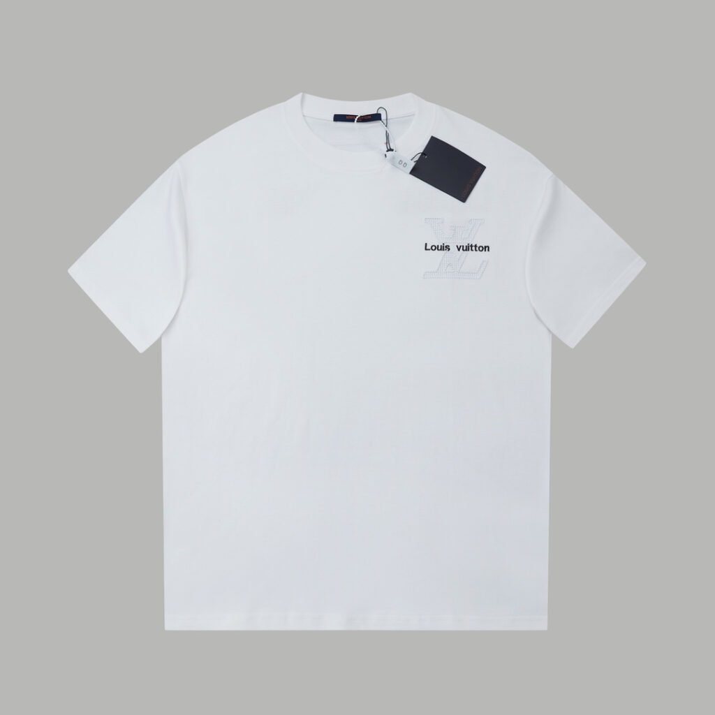 ルイ・ヴィトン Louis Vuitton 25SS スプリング コレクション カットアウトエンブロイダリー LVロゴ ショートスリーブTシャツ(メンズ)