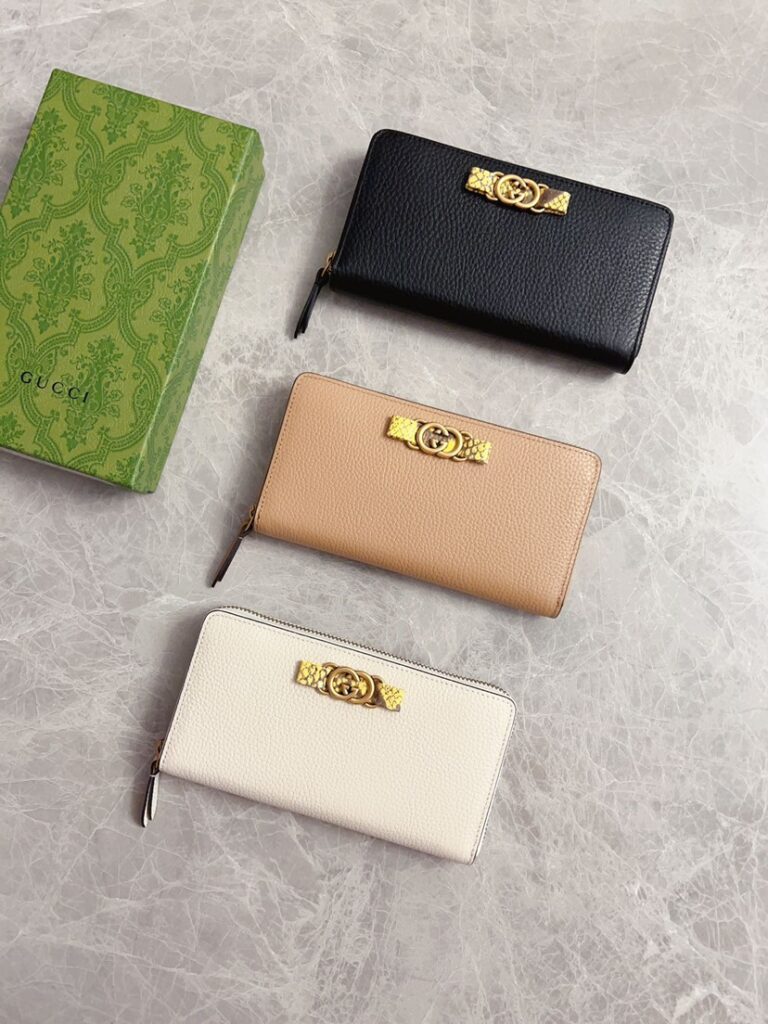 グッチ「Gucci」 ウェブ GGスプリーム キャンバス ジップアラウンドウォレット