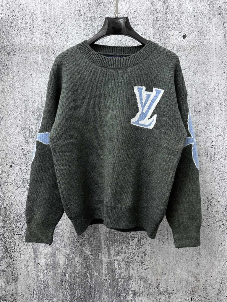 ルイ・ヴィトン「Louis Vuitton」SKIシリーズ 丸首ウールニットプルオーバー